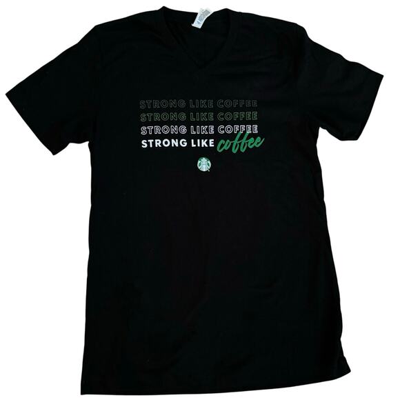 Starbucks Tops - Starbucks Unisex Size M Employee Tee T Shirt V Neck Coffee